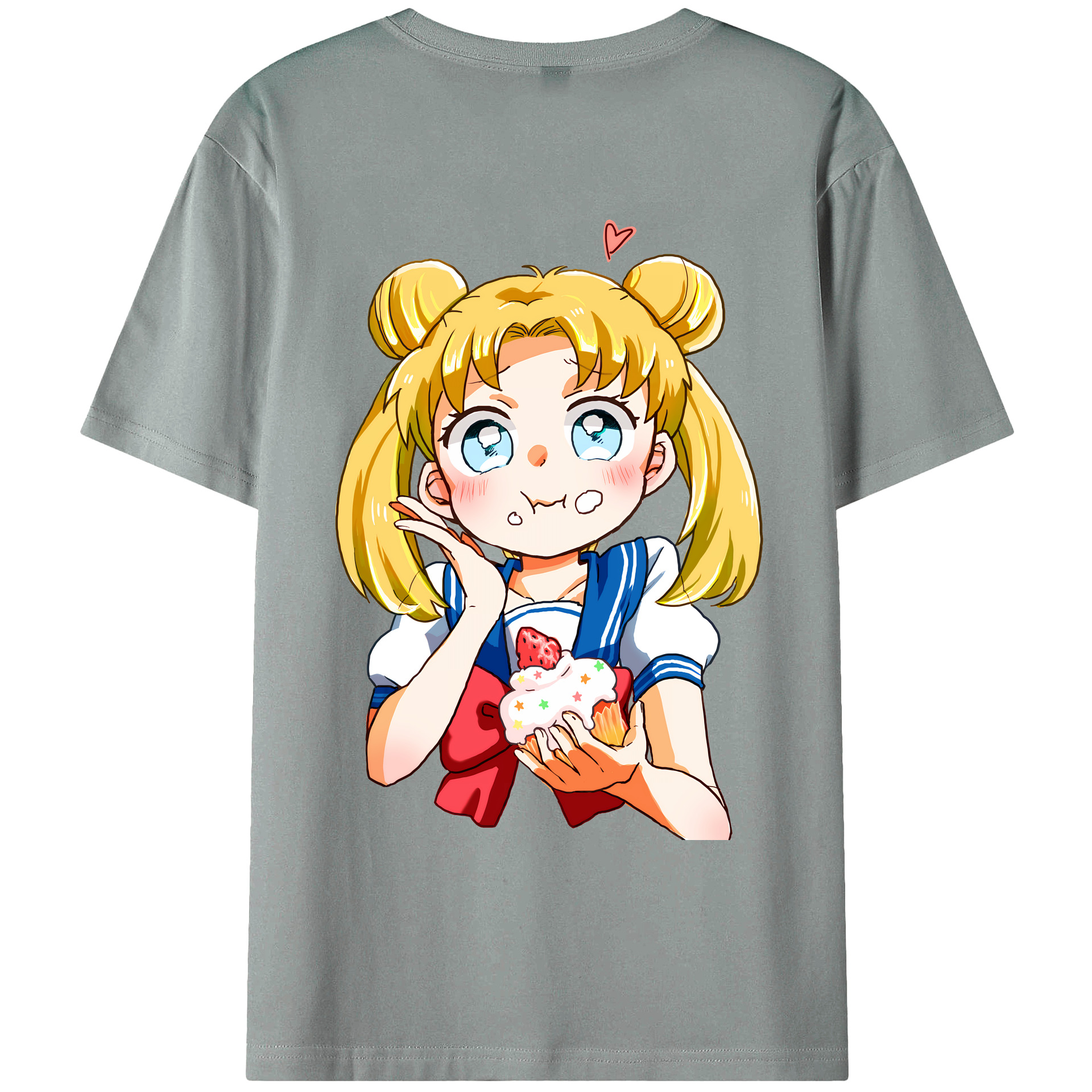 （画像用） 美少女戦士セーラームーン 愛野 美奈子 あいの みなこ Sailor Moon Aino Minako 綿100％ メンズ半袖Tシャツ（バックプリント） 通気性